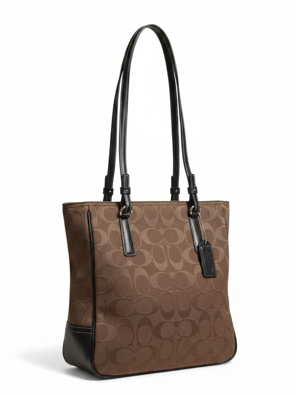 Vintage Coach Brown Signature Canvas  Bag